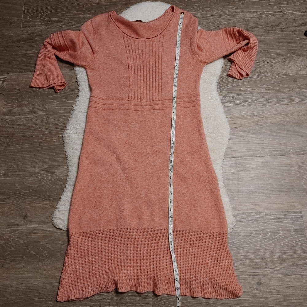 Cream knit pink sweater dress size M - Picture 10 of 10